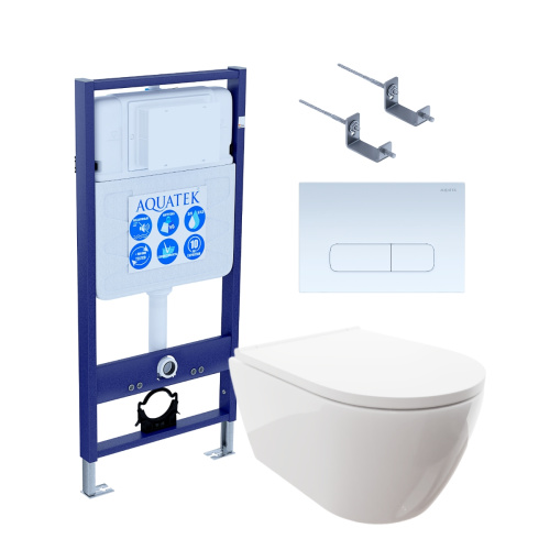 Сет унитаз + инсталляция Aquatek SET AQUATEK ПОЛАРИС-013 4в1